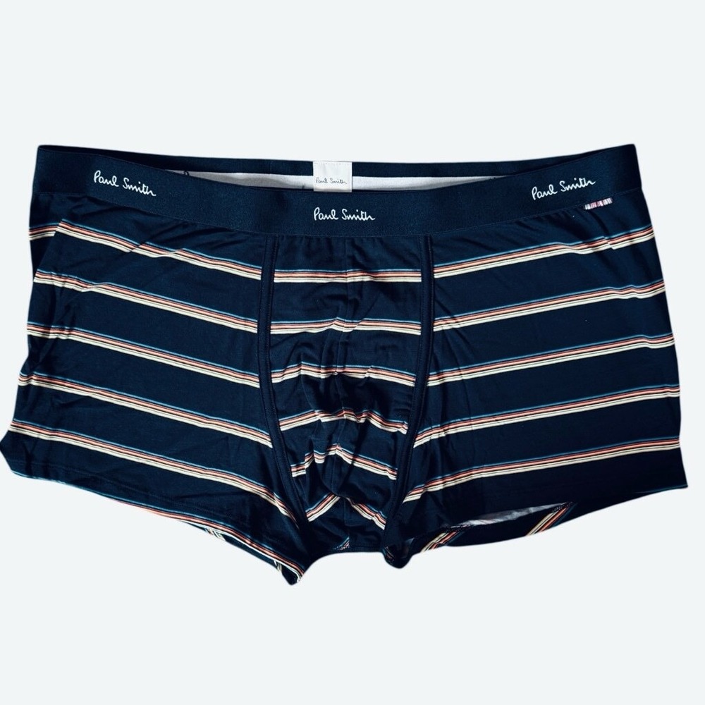 Paul Smith Mens XXL‎ Boxer Briefs Trunk Organic Cotton Blue Striped New